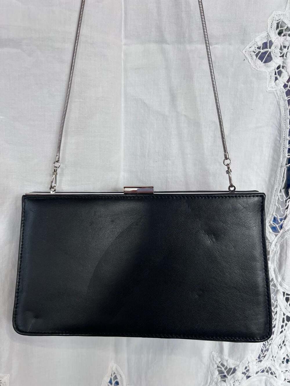 Giani Bernini Rectangular Black Leather Evening B… - image 4